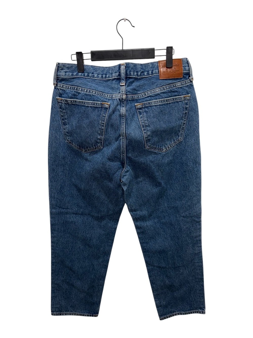 Abercrombie & Fitch 90s Loose Baggy Mid Rise Jeans Blue Size 32 Wide Leg - Picture 4 of 5
